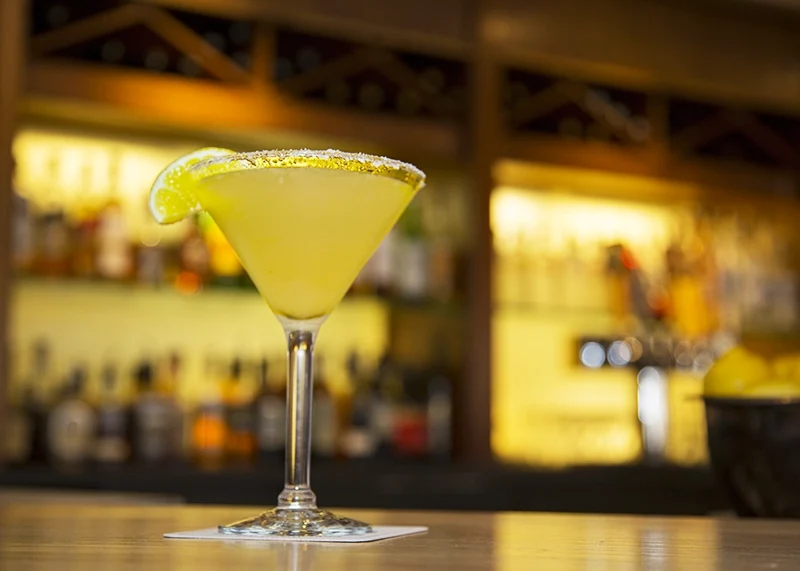 A lemon drop at Fathoms Bar Fathoms Restaurant.