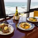 Inn at Spanish Head fathoms restaurant dinner steak scallops wine