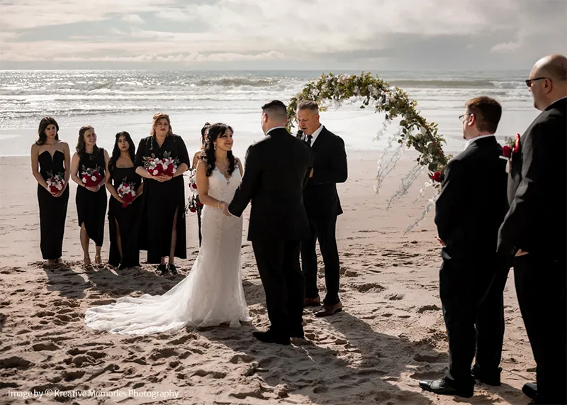 Inn at Spanish Head Beach Wedding Ceremony